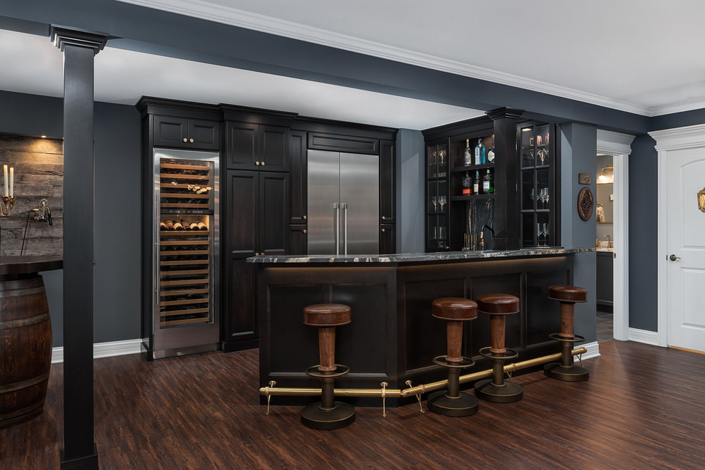 Speakeasy Basement Naperville Traditional Home Bar Chicago by