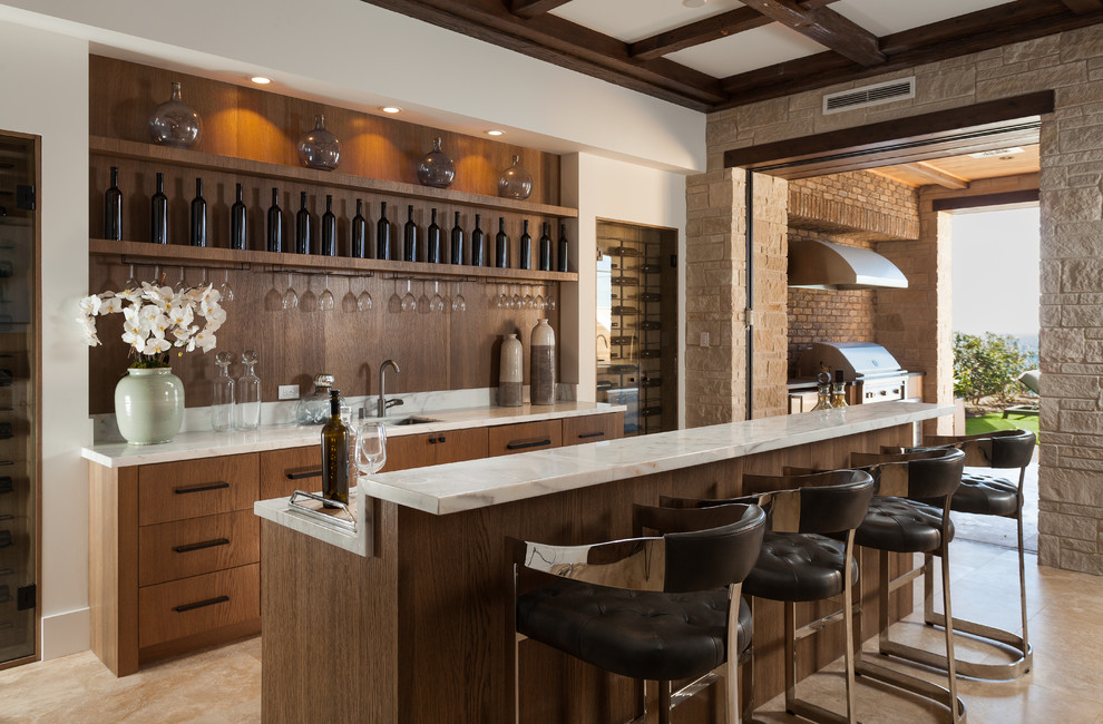 Стильный дизайн: домашний бар в средиземноморском стиле - последний тренд