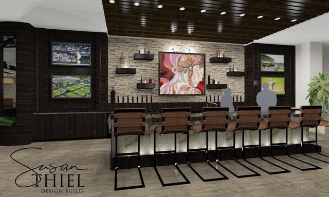 Tennis Club Bar and Lounge - Contemporary - Home Bar - Orange County - by  Susan Thiel Design | Houzz IE