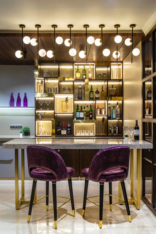 The Parisian style home at BKC Modern Home Bar Mumbai by