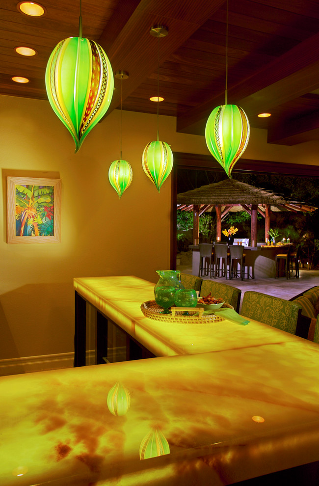 Theme Home Tropical Home Bar Orange County by Dora Brigham