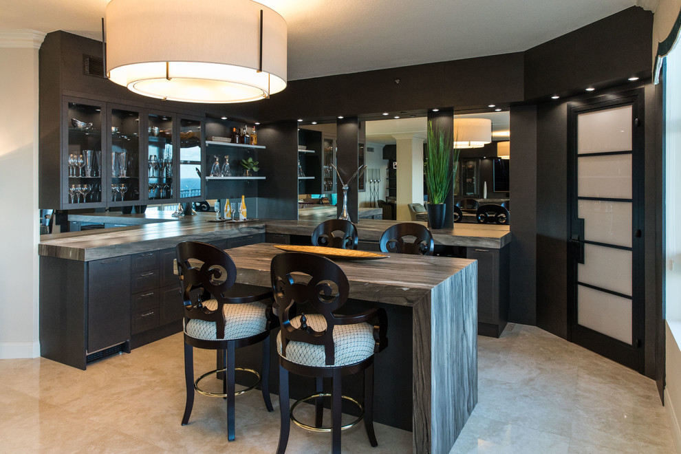 Toscana Penthouse Bar Transitional Home Bar Other By Premium Kitchens Houzz