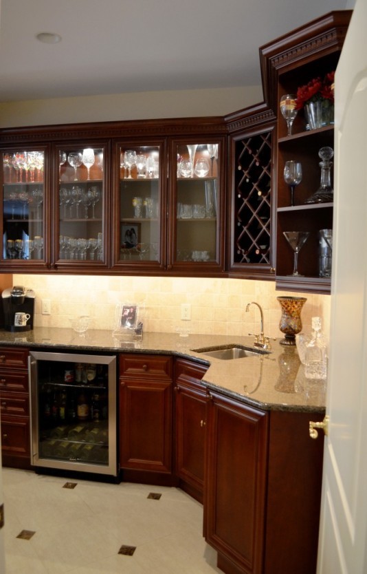 corner wet bar designs