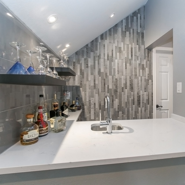 Transitional Bar/Entry Contemporary Home Bar Dallas by Memar Interiors Inc Houzz