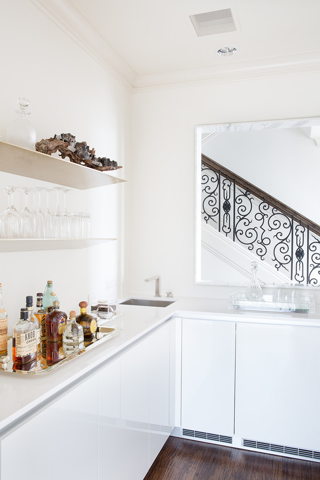 Inspiration for a contemporary home bar remodel in Dallas