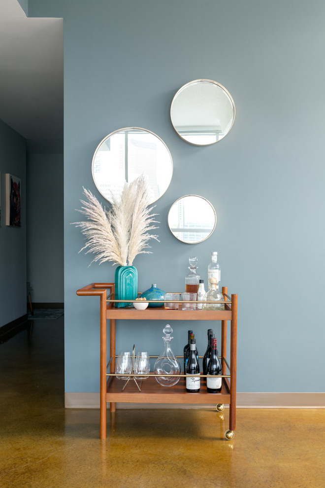 Victoria Park Condo Project Midcentury Home Bar Calgary by