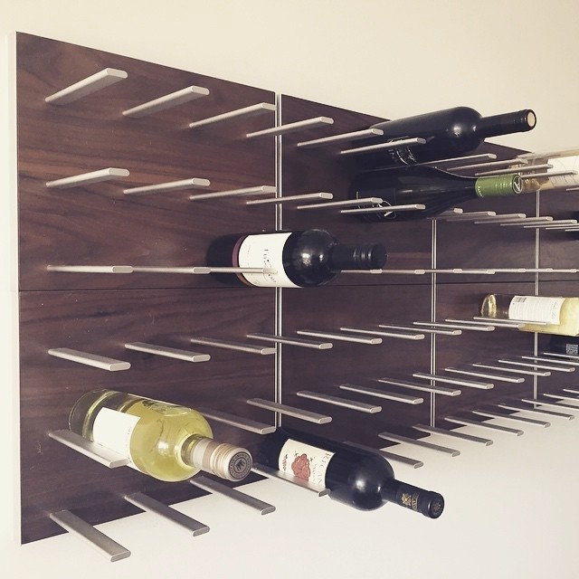Wallmounted wine storage system STACT Wine Racks Modern Home Bar