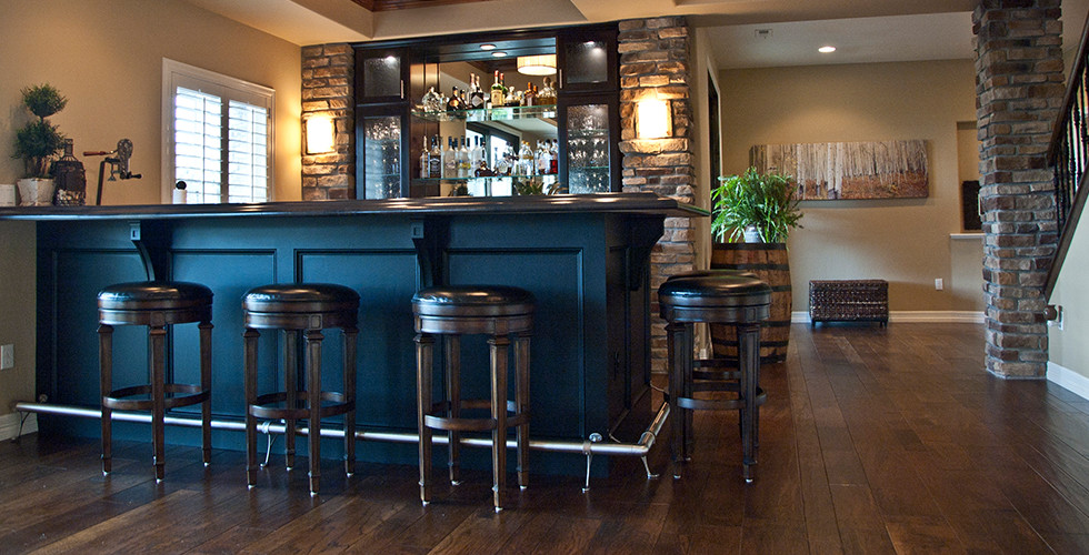 Elegant home bar photo in Denver