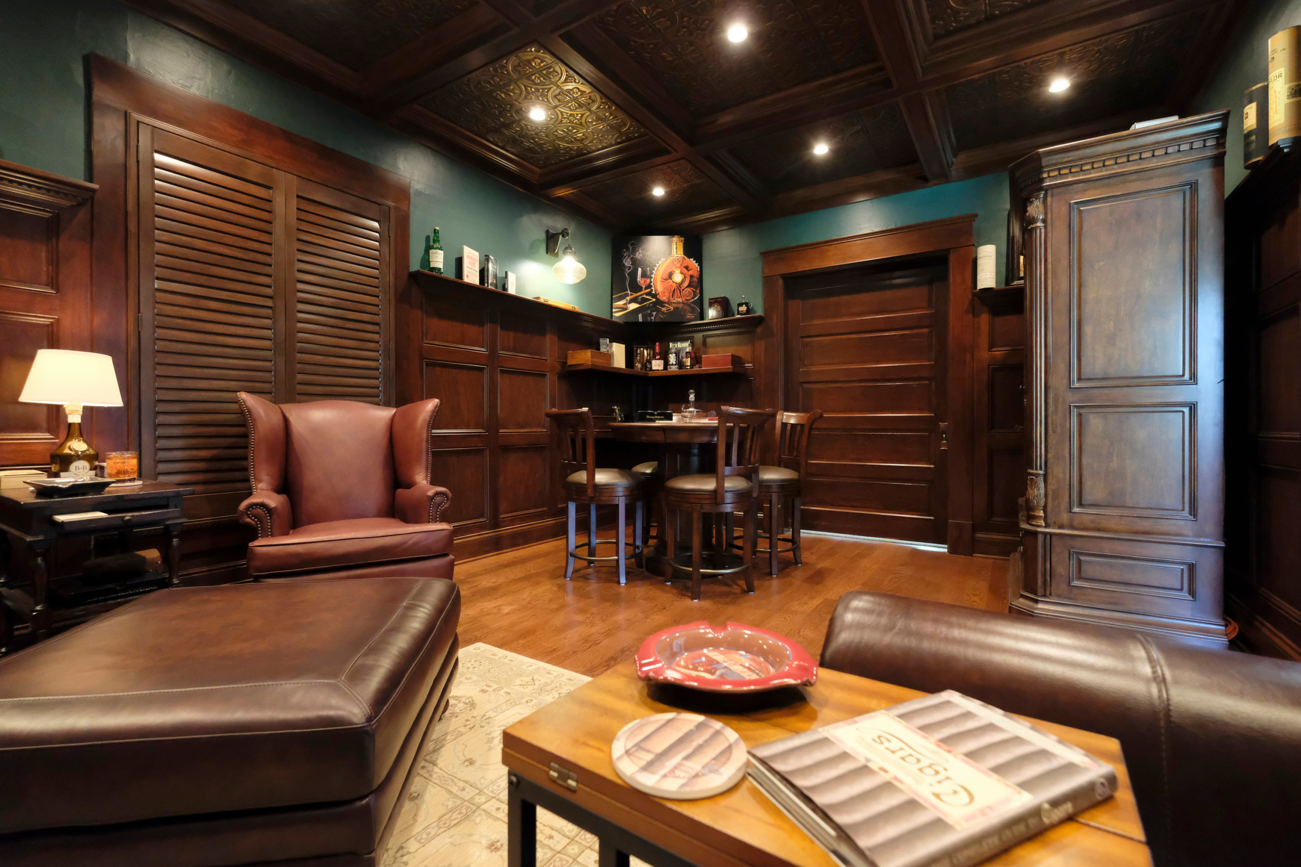 Whiskey And Cigar Bar Remodel Project In Westfield Indiana Traditional Home Bar Indianapolis By Gettum Associates Inc Houzz