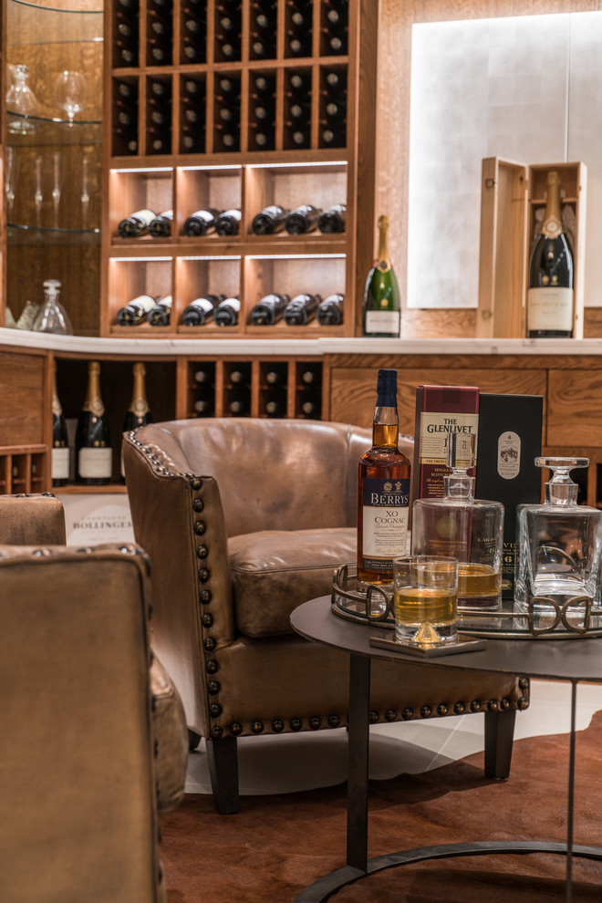 This is an example of a contemporary home bar in Berkshire.