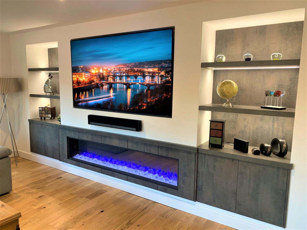 Alcove Linear Media Furniture Contemporary Home Theater Other by Newcastle Kitchen