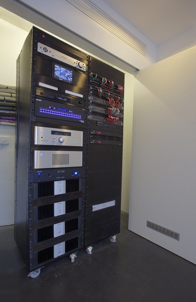 Audio Visual rack by Olive Audio Visual Modern Home Theater