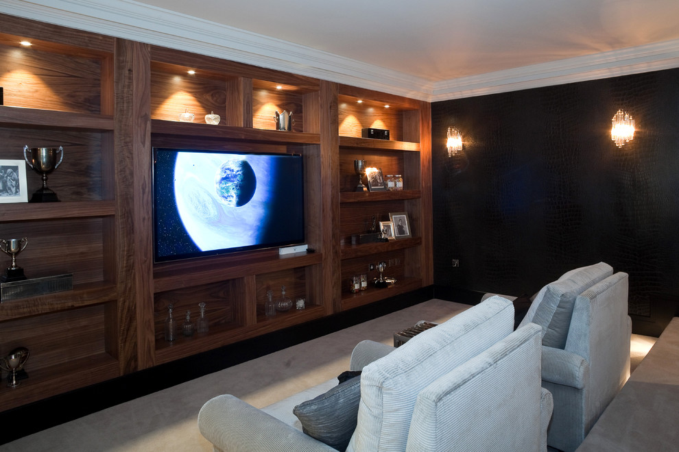 Inspiration for a classic home cinema in Berkshire.