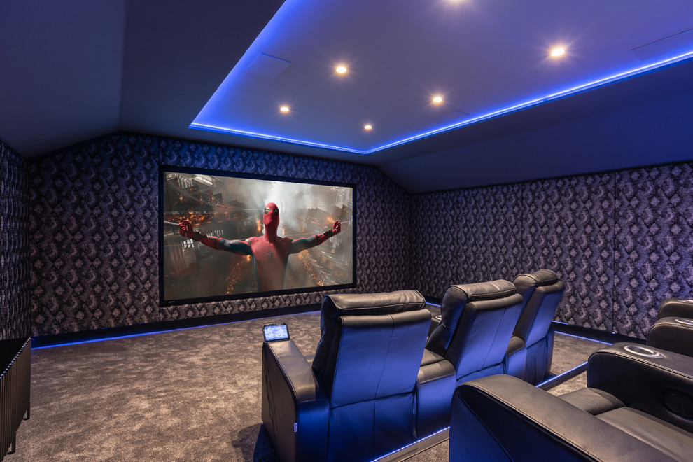 Complete Smart Home System with 6 Seat Cinema Contemporary Home