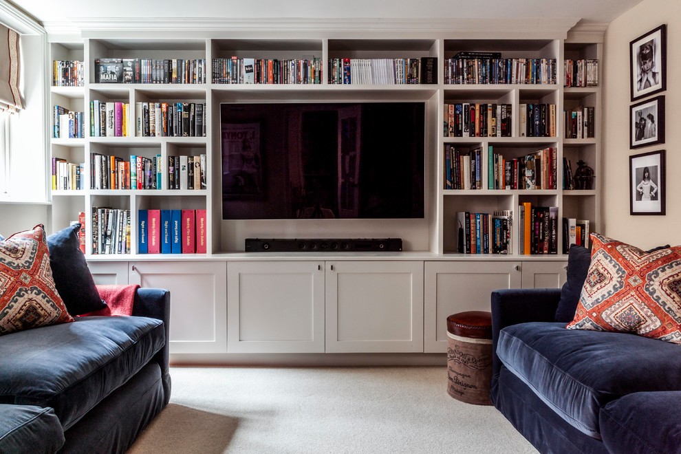 Design ideas for a country home cinema in Surrey.