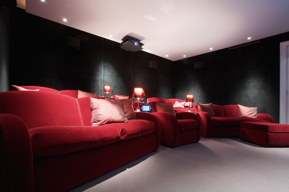 Contemporary home cinema in London.