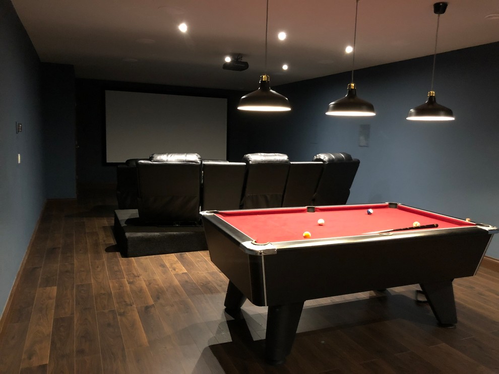 Home Cinema with Games Room Contemporary Home Theater Essex by R&M Interiors Houzz