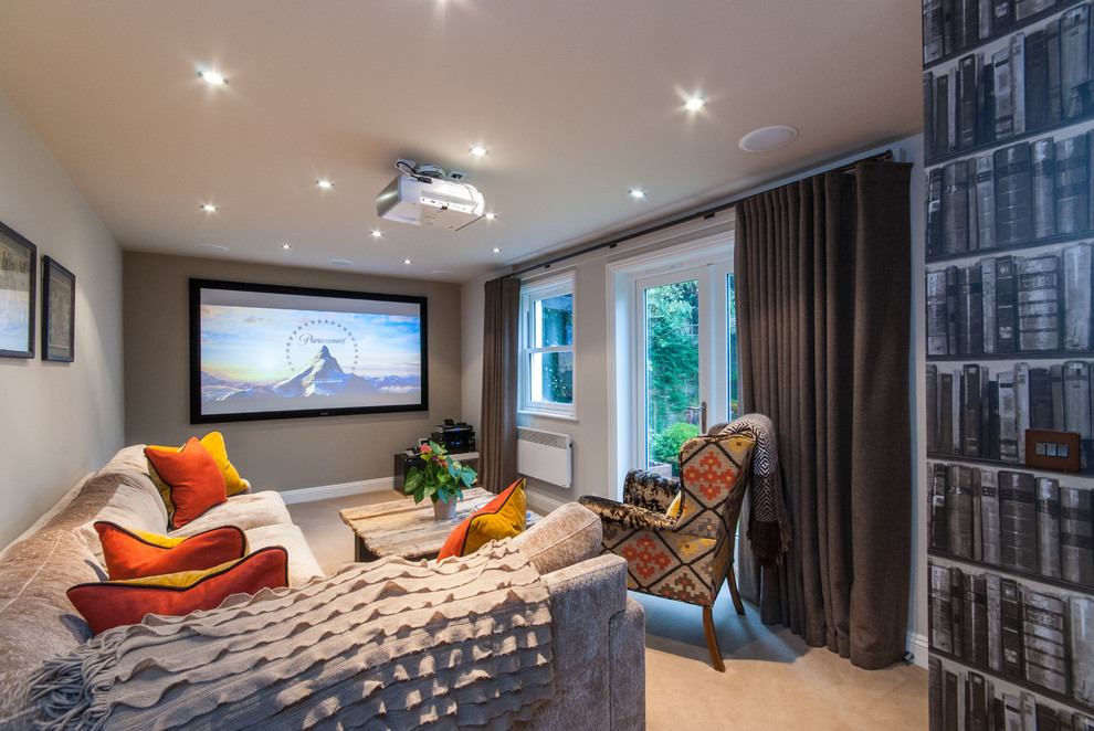 This is an example of a traditional home cinema in Kent.