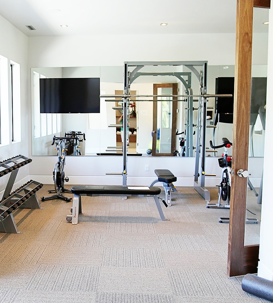 Home gym - contemporary home gym idea in Salt Lake City