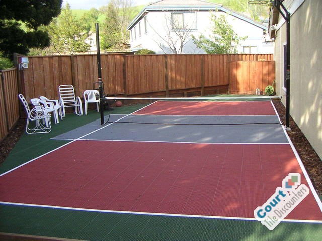 Backyard Multi Sport Game Court - Contemporary - Home Gym - Tampa