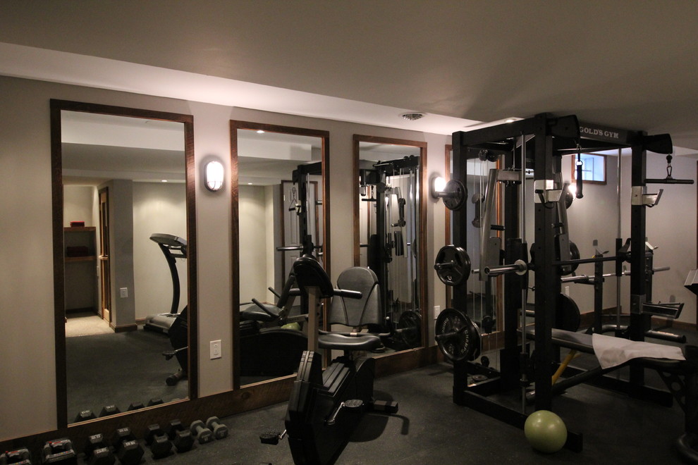 Classic home gym in Boston.