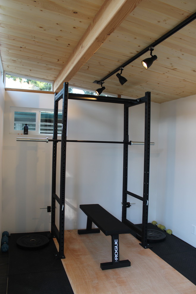 This is an example of a modern home gym in San Francisco.
