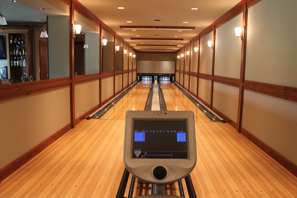 Bowling Alley Installation Modern Home Gym Seattle by Concept