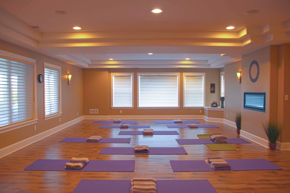Colorado Zen Basement Contemporary Home Gym Denver by Bella