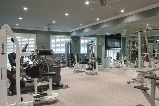 Contemporary Green Home - Transitional - Home Gym - St Louis - by The ...