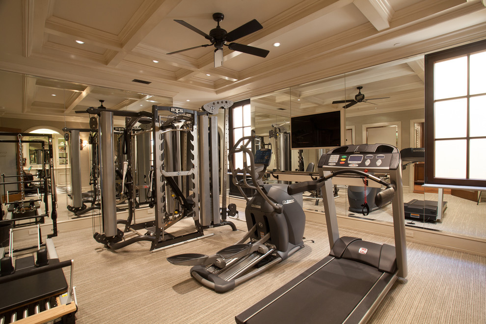 Crystal Cove V Mediterranean Home Gym Orange County by Richard