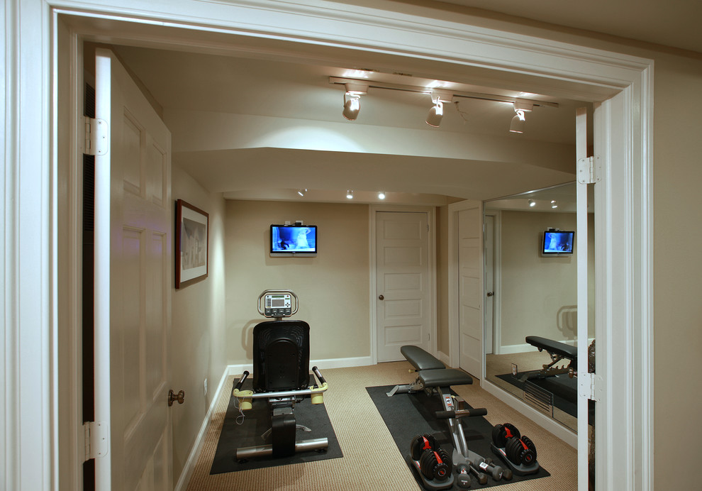 Design ideas for a classic home gym in DC Metro.