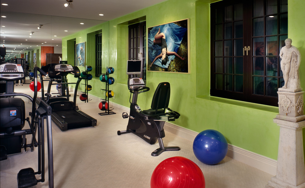 Home gym - modern home gym idea in Charleston