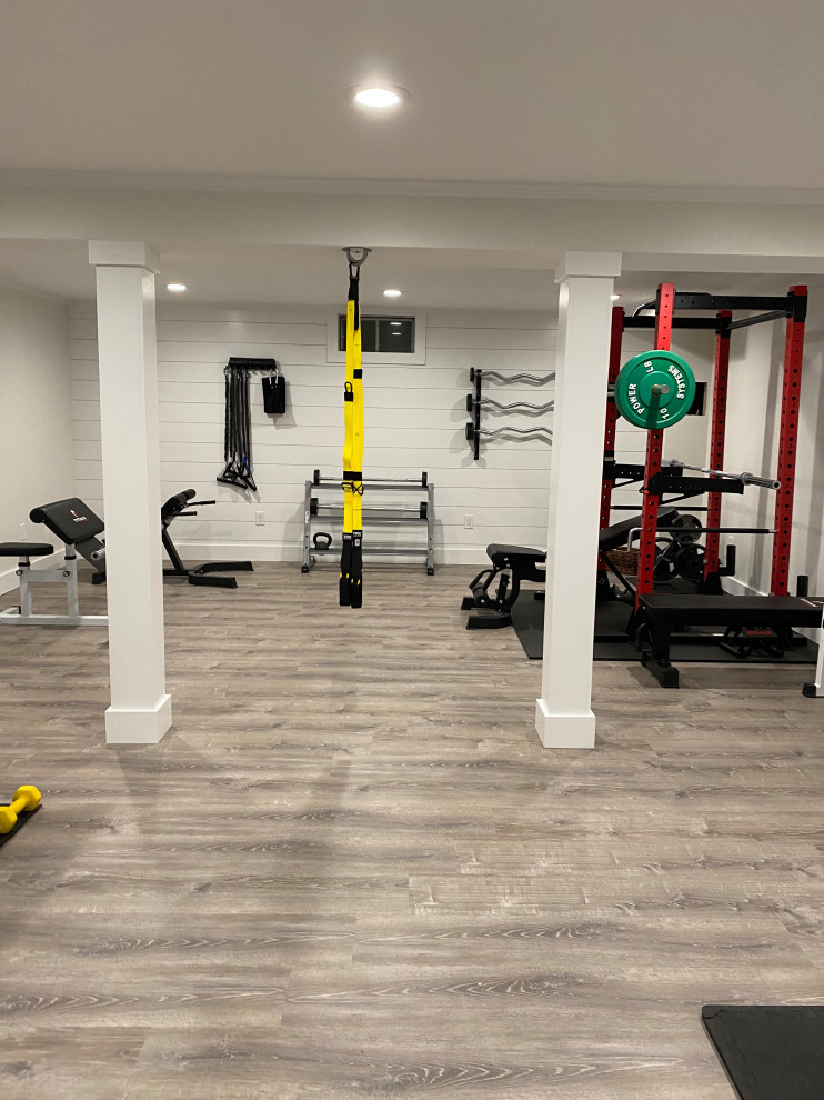 This is an example of a modern home gym in Boston.