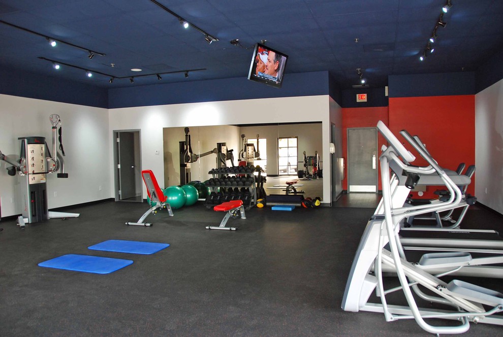 Contemporary home gym in Phoenix.