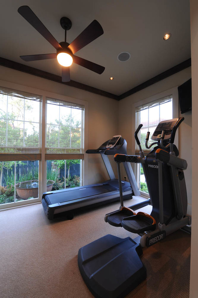 Elegant Backyard Escape Traditional Home Gym New Orleans by Brian Gille Architects, Ltd