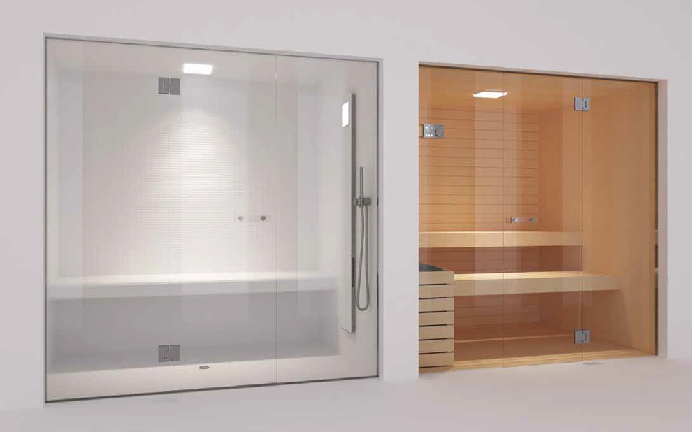 Home gym - mid-sized contemporary home gym idea in Other