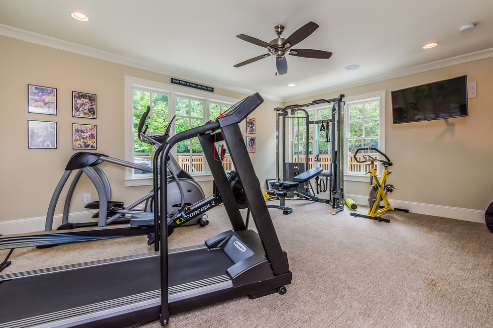 This is an example of a country home gym in Atlanta.