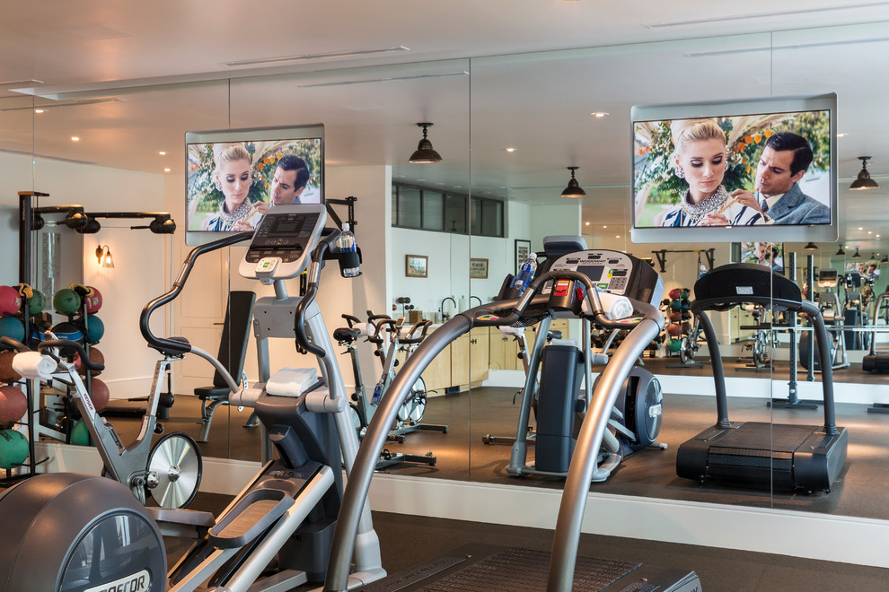 Gym Traditional Home Gym Los Angeles by Integrated Systems