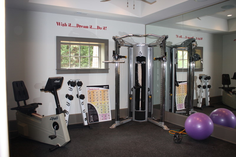 Photo of a home gym in Atlanta.
