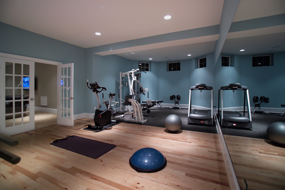 Photo of a modern home gym in DC Metro.