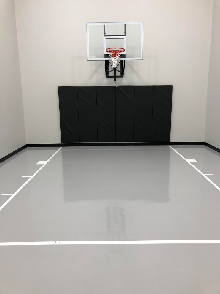 Example of a classic concrete floor indoor sport court design in Minneapolis