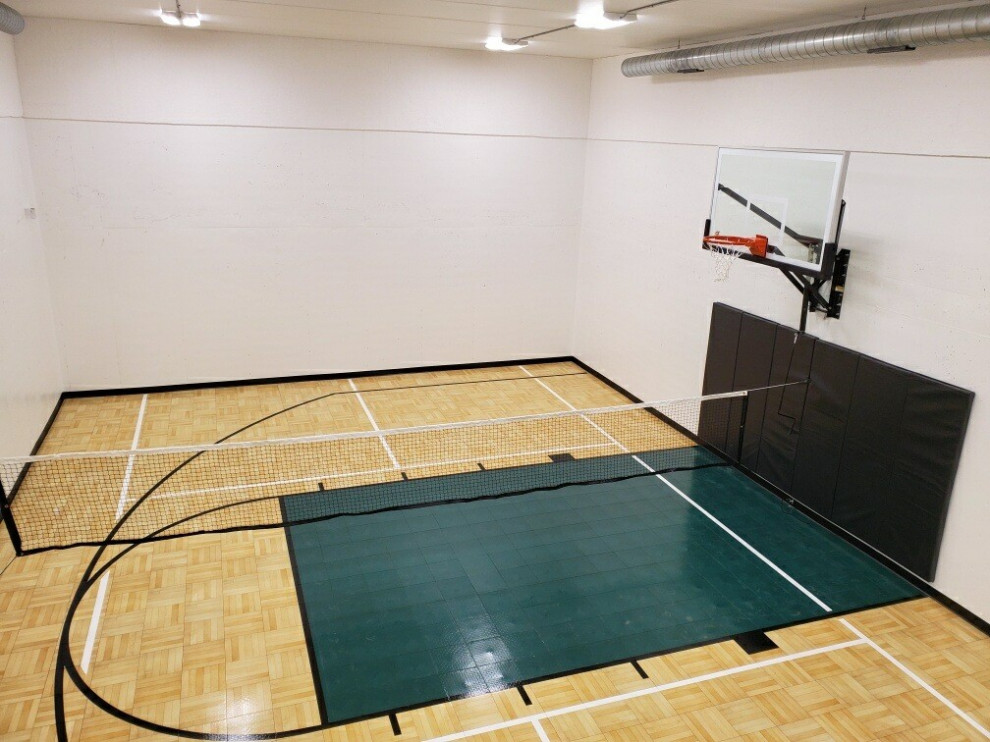 Indoor Basketball Court Rochester MN Traditional Home Gym Other