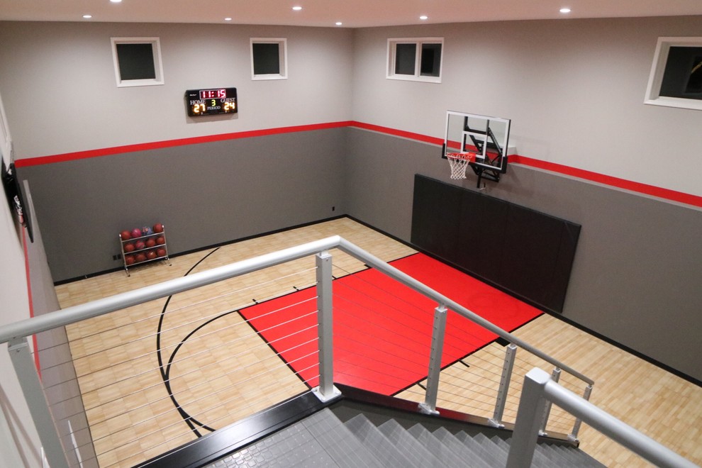 Traditional indoor sports court in Minneapolis.