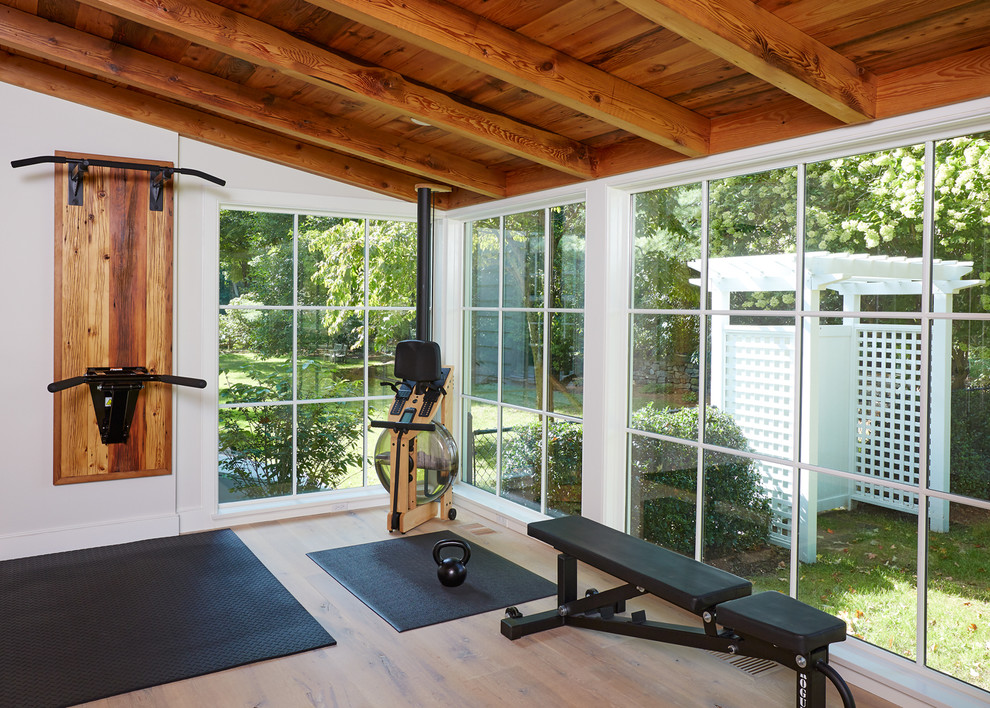 This is an example of a rural home gym in New York.