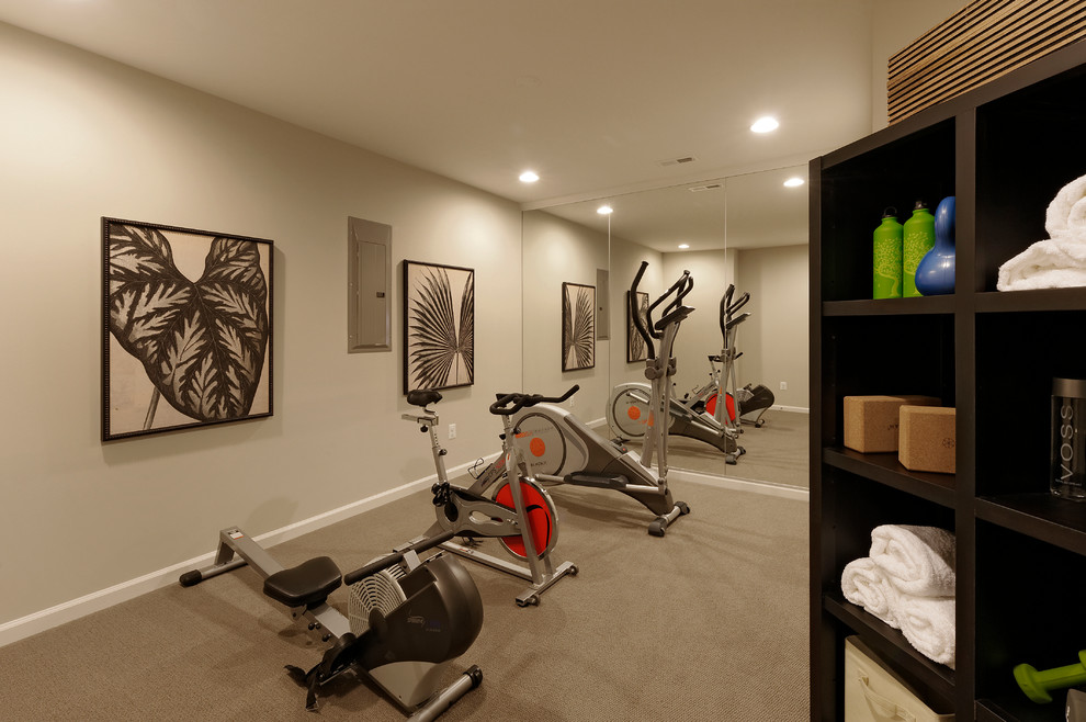 Inspiration for a classic home gym in DC Metro.