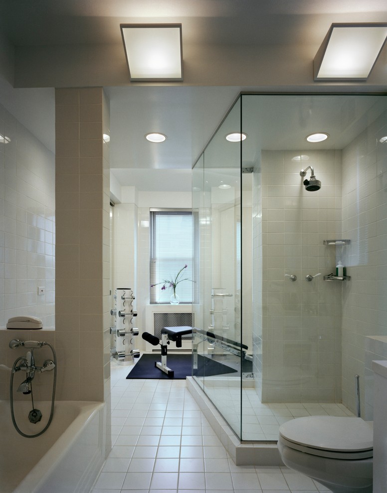Réalisation d'une salle de bain minimaliste.