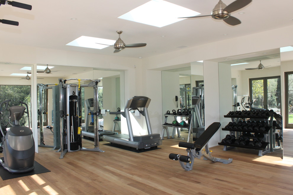 Montecito (New Construction) Beach Style Home Gym Santa Barbara