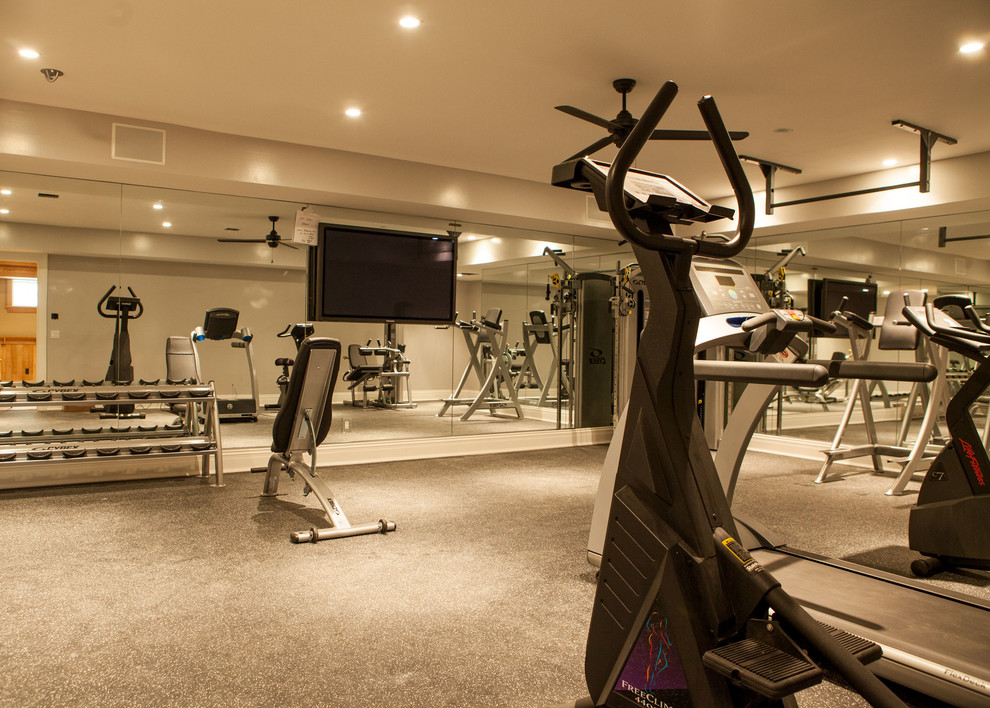 New Canaan - Traditional - Home Gym - Portland - by Garrison Hullinger Interior Design Inc. | Houzz