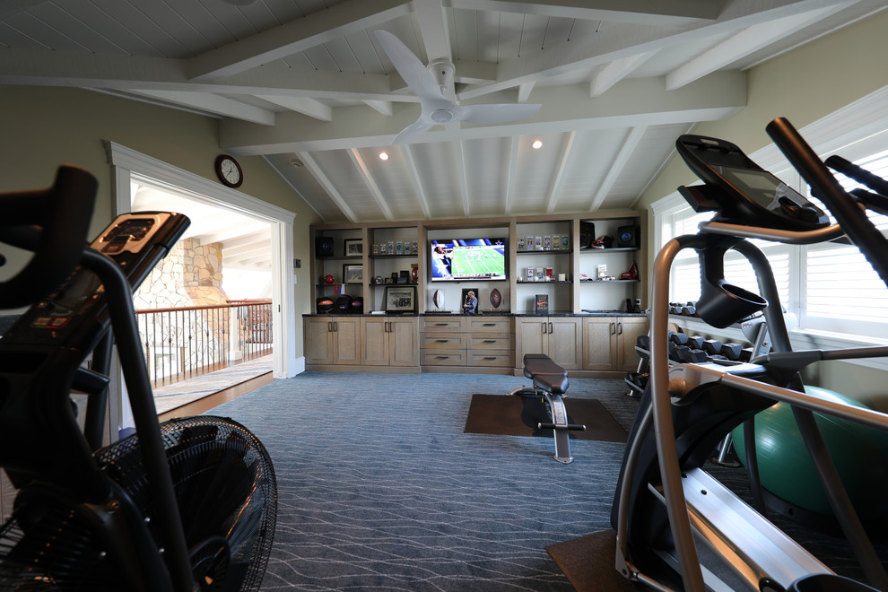 New Jersey Shore Coastal Home Beach Style Home Gym Other by