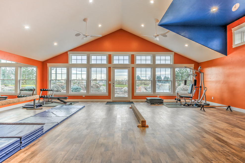 North Eagle Exercise Room Addition - Contemporary - Home Gym - Boise ...